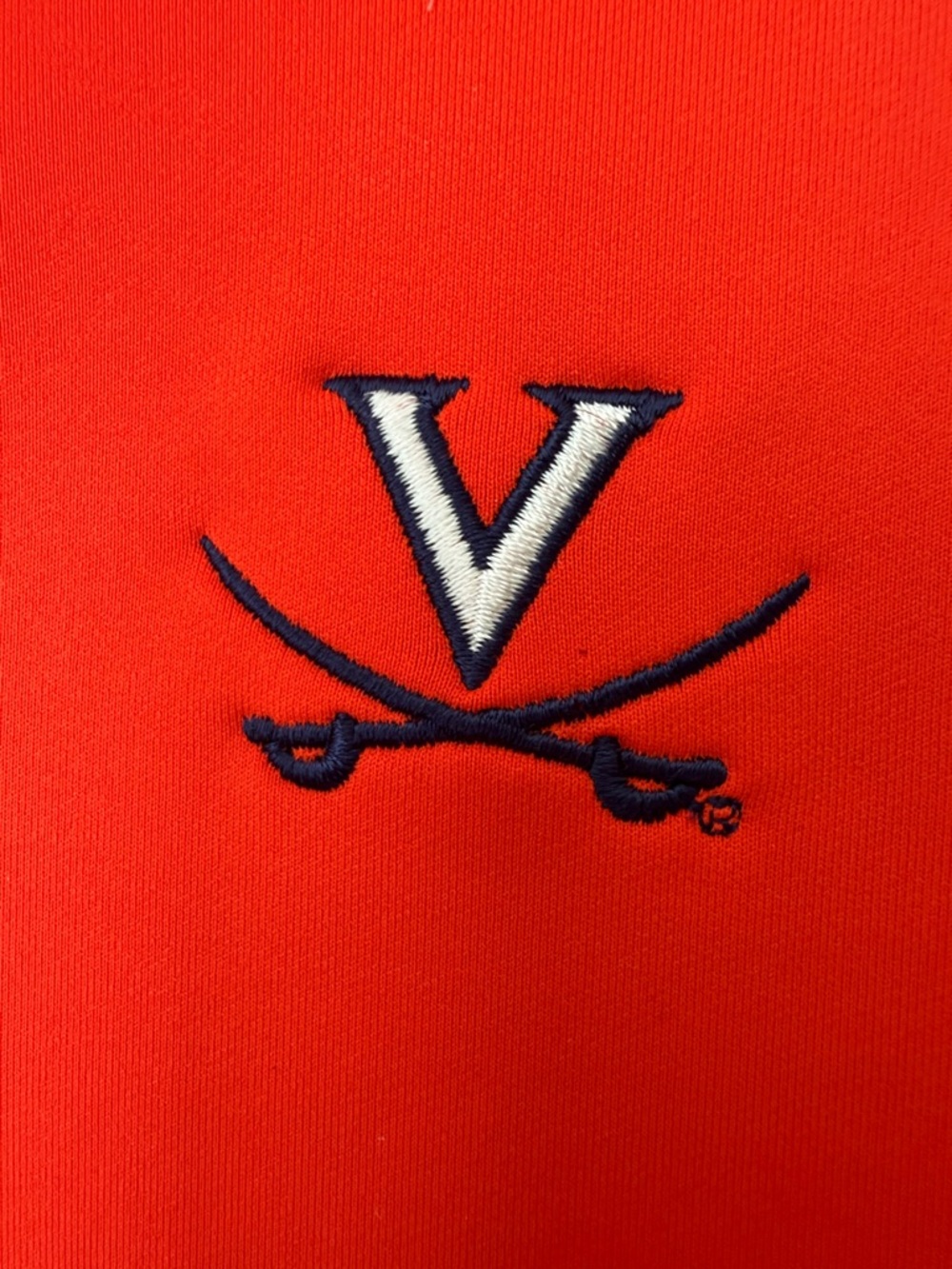 Peter Millar Bright Orange 1/4 Zip Pullover UVA - Picture 5 of 5